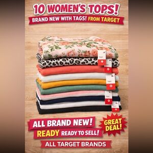 10 NEW XXS Target Women's Tops new with tags lot bundle shirts